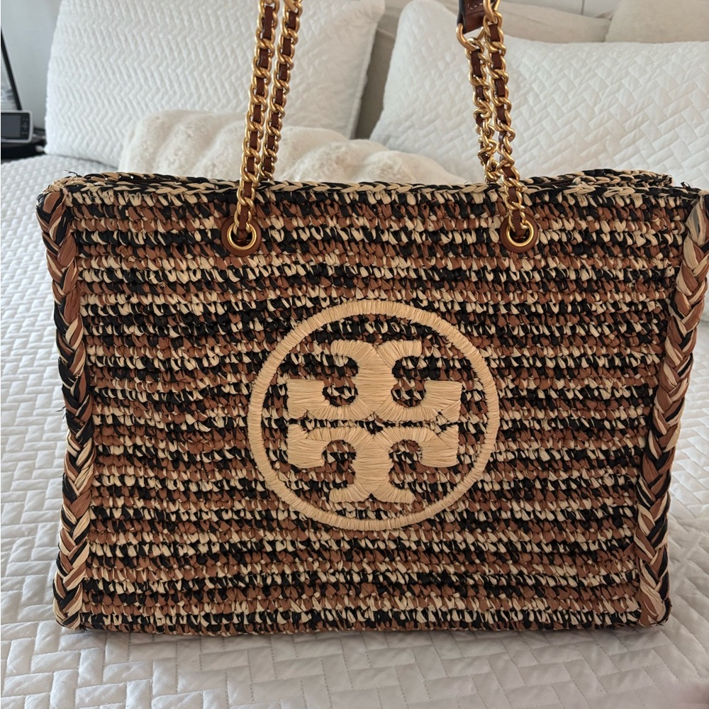 Tory Burch Rafia Woven Tote